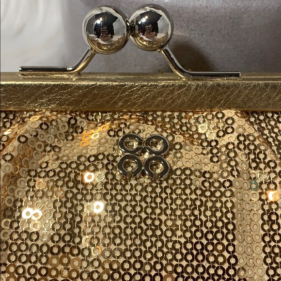 Coach sequin evening bag sateen lining euc formal - Picture 4 of 7